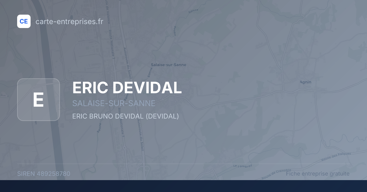 ERIC DEVIDAL — 489258780 — fiche entreprise
