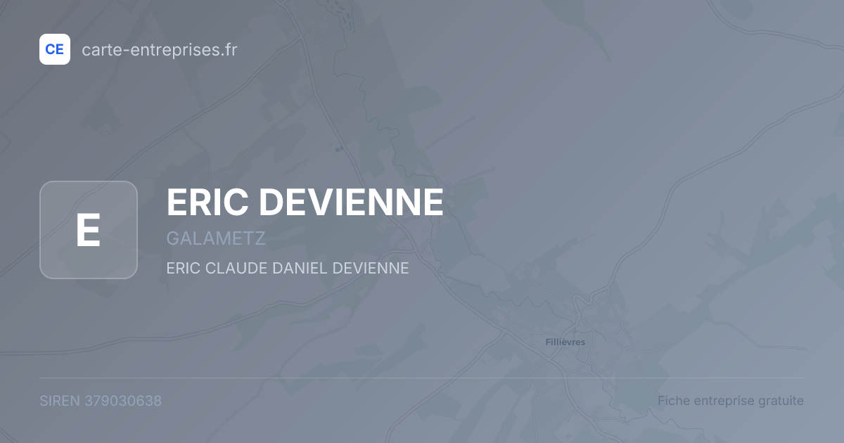 ERIC DEVIENNE — 379030638 — fiche entreprise