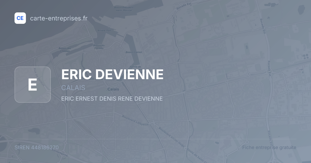 ERIC DEVIENNE — 448186270 — fiche entreprise