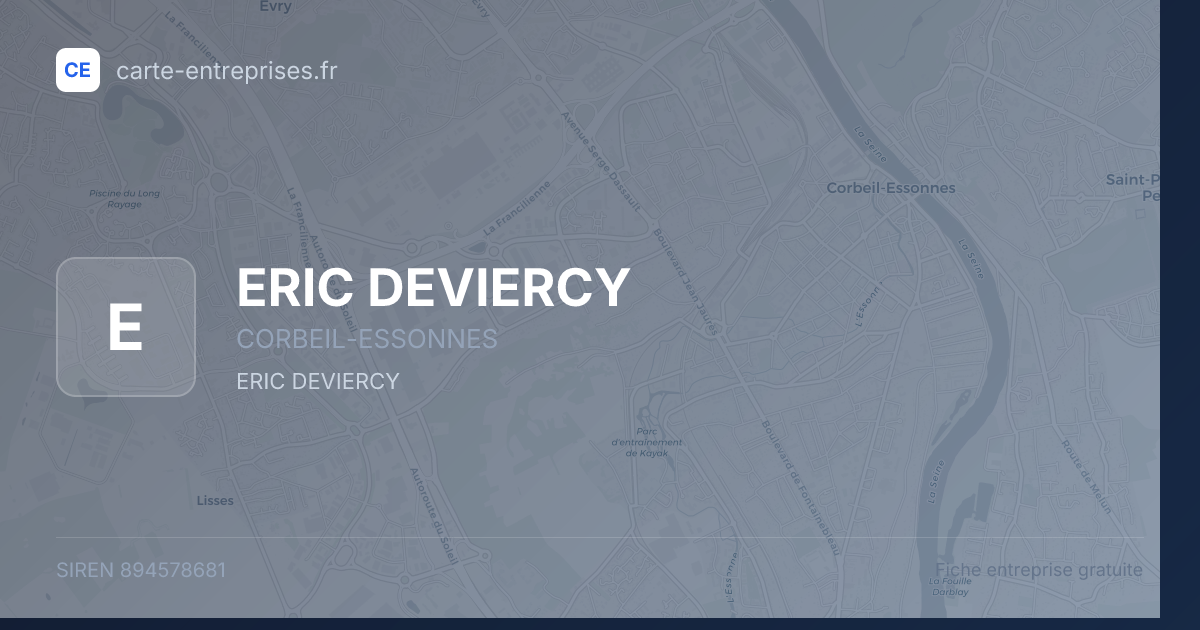 ERIC DEVIERCY — 894578681 — fiche entreprise