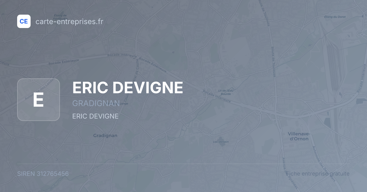 ERIC DEVIGNE — 312765456 — fiche entreprise
