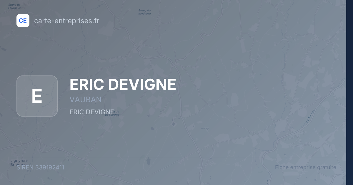 ERIC DEVIGNE — 339192411 — fiche entreprise