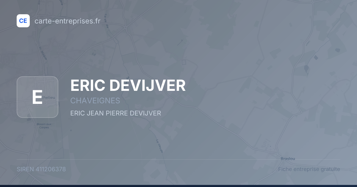 ERIC DEVIJVER — 411206378 — fiche entreprise