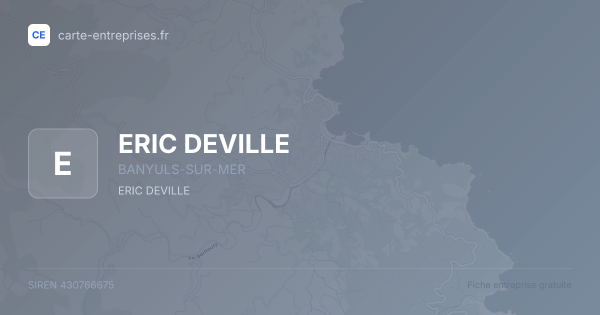 ERIC DEVILLE — 430766675 — fiche entreprise