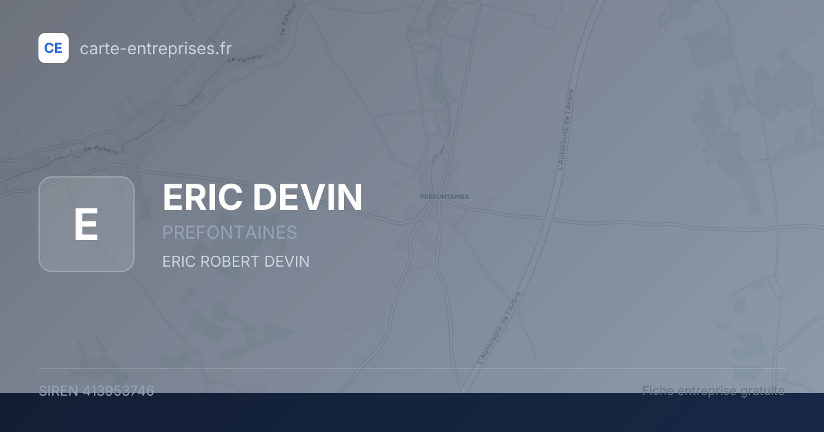ERIC DEVIN — 413953746 — fiche entreprise