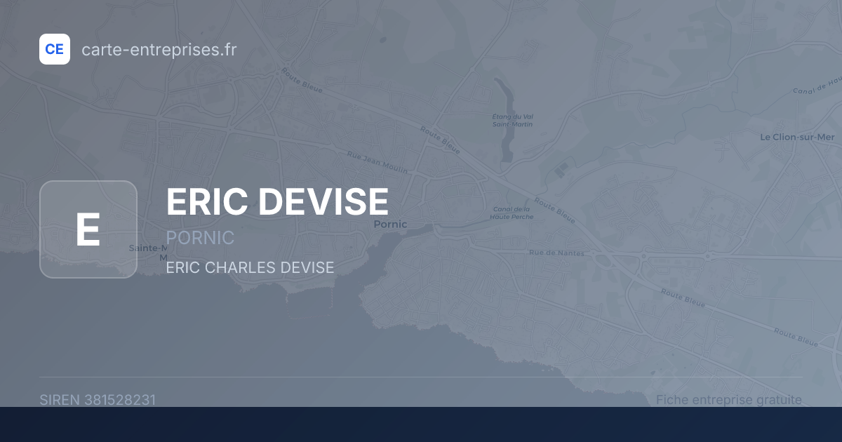 ERIC DEVISE — 381528231 — fiche entreprise