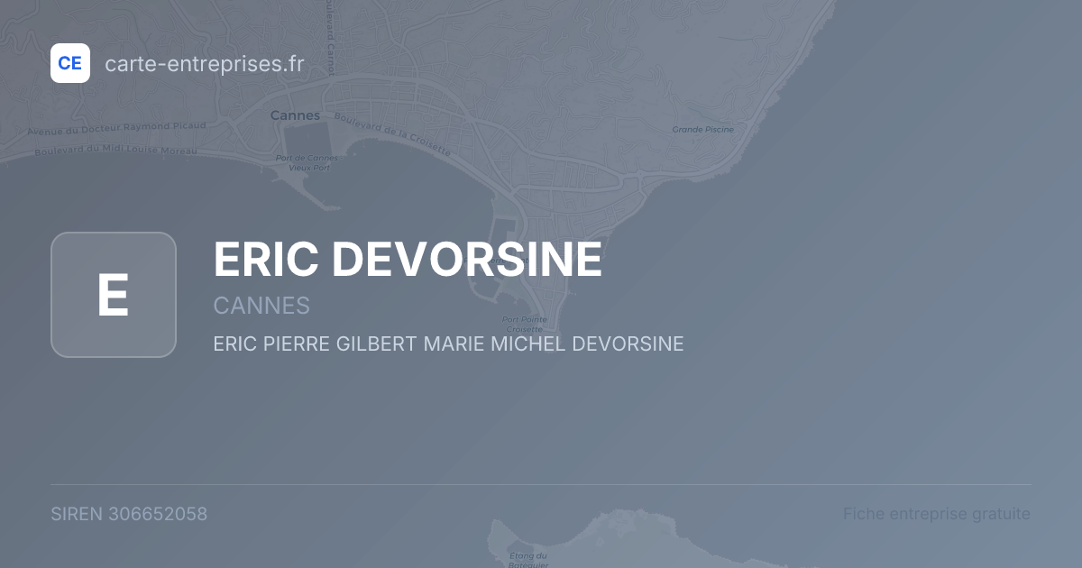 ERIC DEVORSINE — 306652058 — fiche entreprise