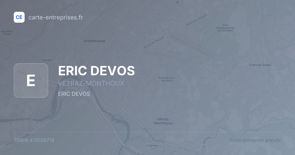 ERIC DEVOS — 413059718 — fiche entreprise