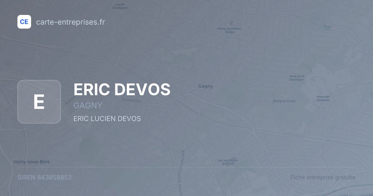 ERIC DEVOS — 843858853 — fiche entreprise
