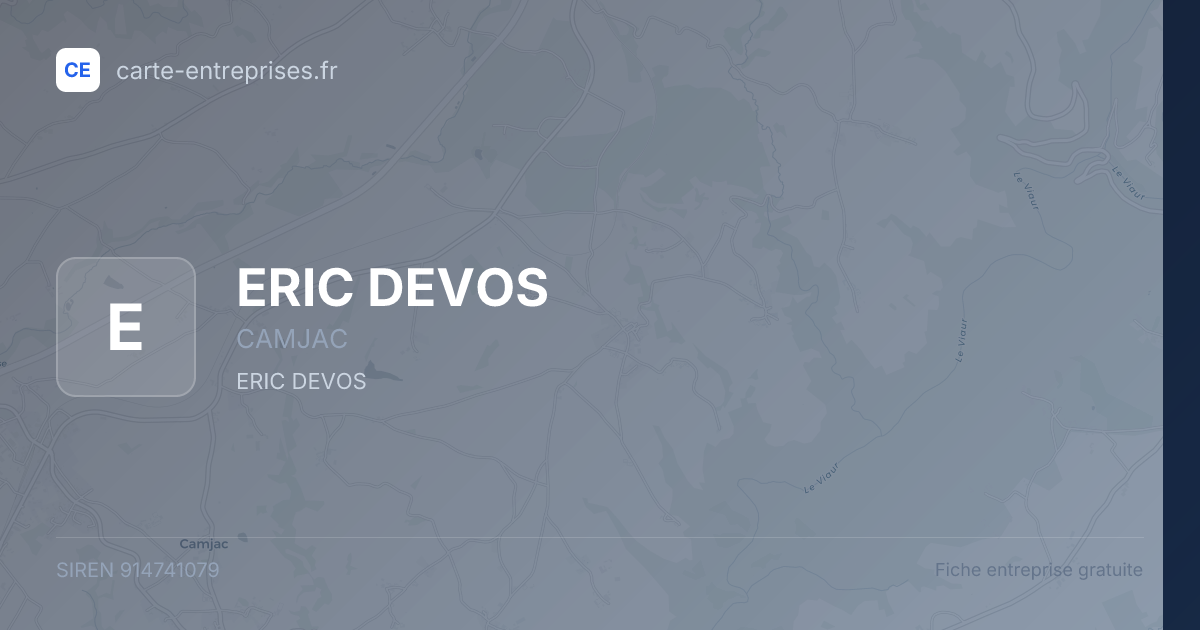 ERIC DEVOS — 914741079 — fiche entreprise