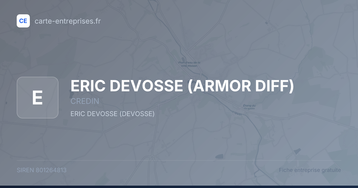 ERIC DEVOSSE (ARMOR DIFF) — 801264813 — fiche entreprise