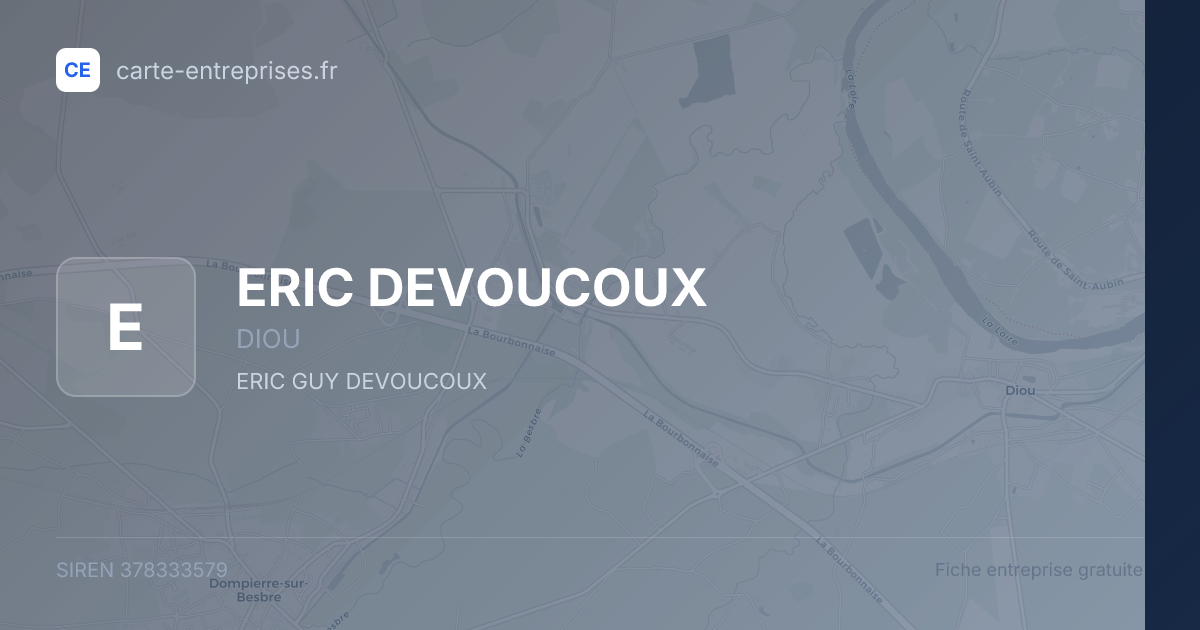 ERIC DEVOUCOUX — 378333579 — fiche entreprise