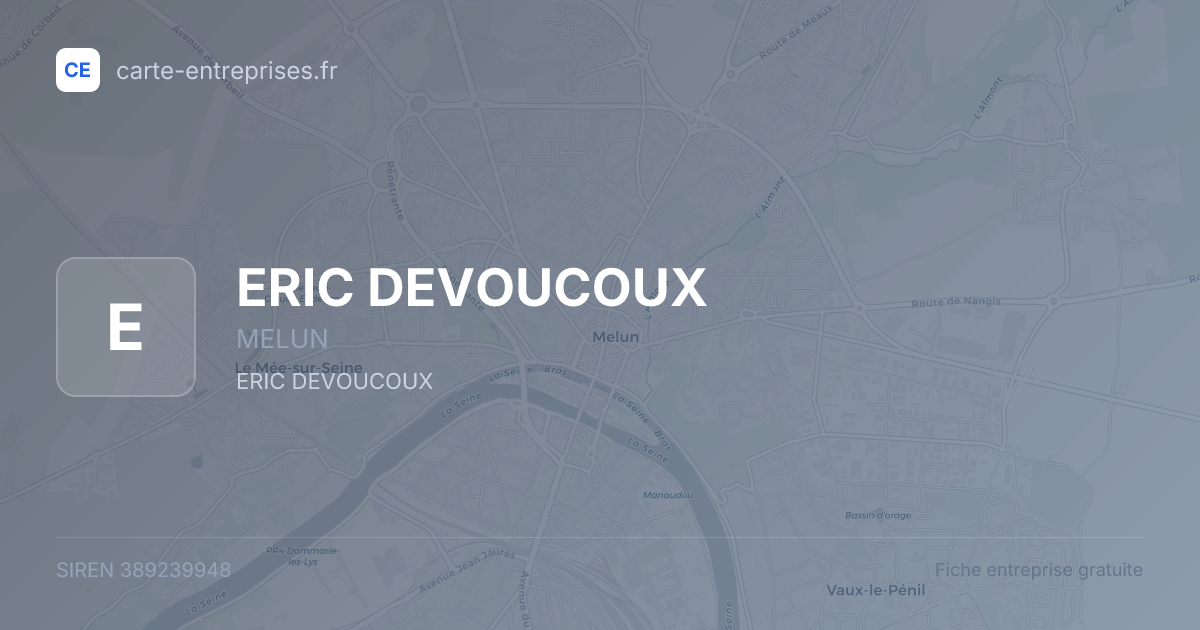 ERIC DEVOUCOUX — 389239948 — fiche entreprise