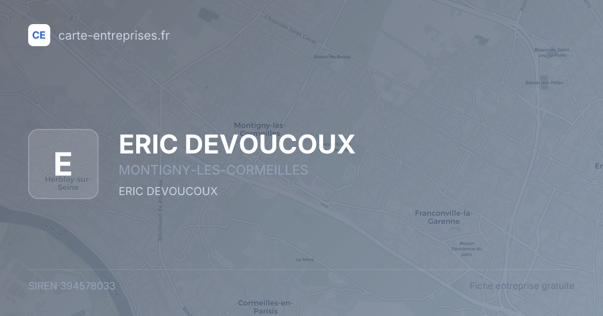 ERIC DEVOUCOUX — 394578033 — fiche entreprise
