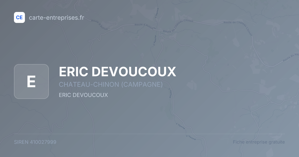 ERIC DEVOUCOUX — 410027999 — fiche entreprise