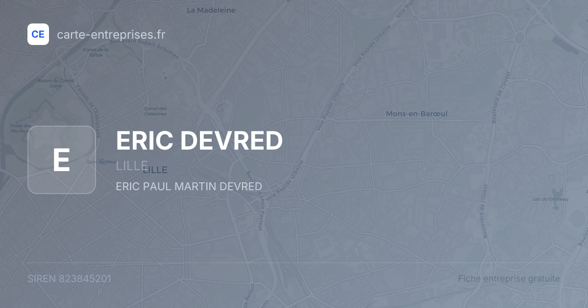 ERIC DEVRED — 823845201 — fiche entreprise