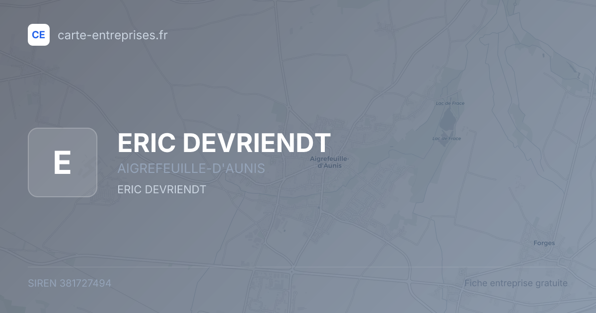 ERIC DEVRIENDT — 381727494 — fiche entreprise