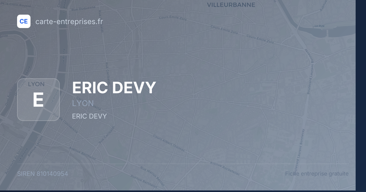 ERIC DEVY — 810140954 — fiche entreprise