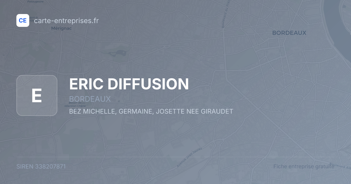 ERIC DIFFUSION — 338207871 — fiche entreprise