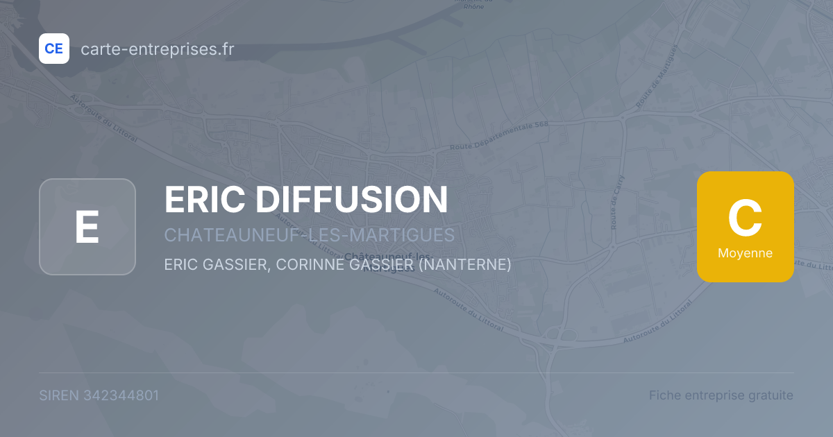 ERIC DIFFUSION — 342344801 — fiche entreprise