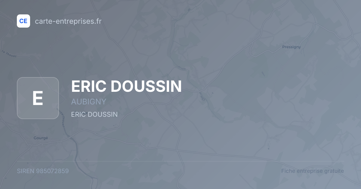 ERIC DOUSSIN — 985072859 — fiche entreprise