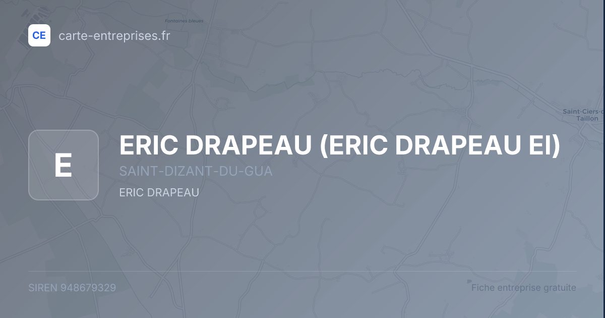 ERIC DRAPEAU (ERIC DRAPEAU EI) — 948679329 — fiche entreprise