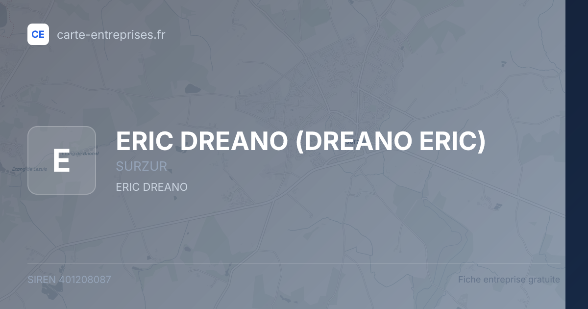 ERIC DREANO (DREANO ERIC) — 401208087 — fiche entreprise