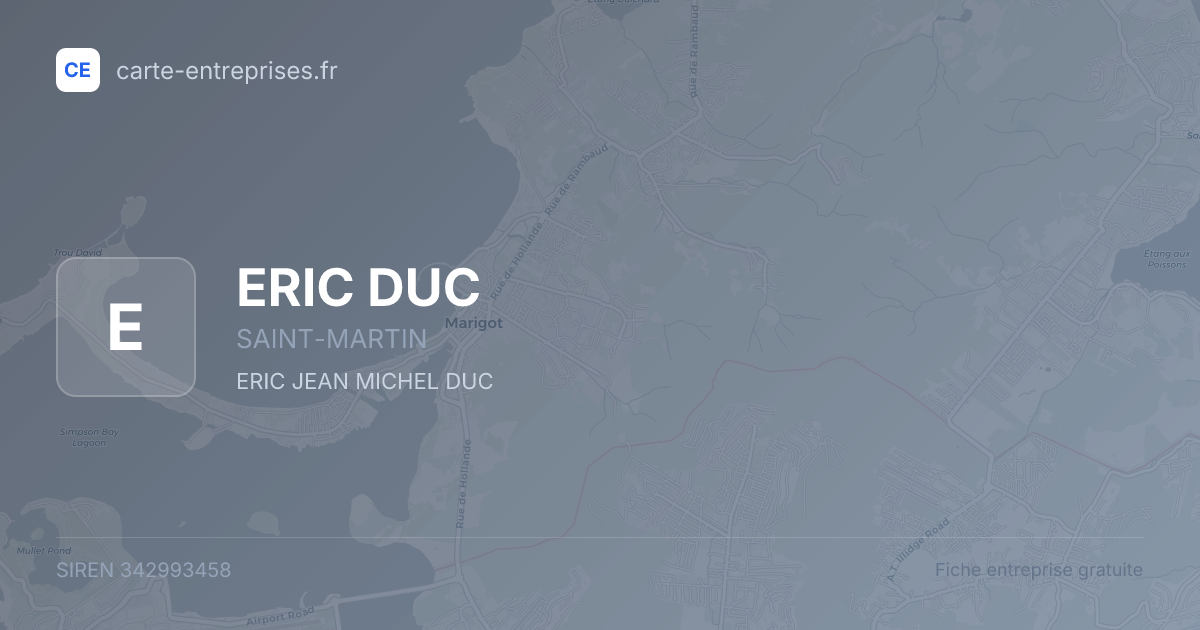 ERIC DUC — 342993458 — fiche entreprise