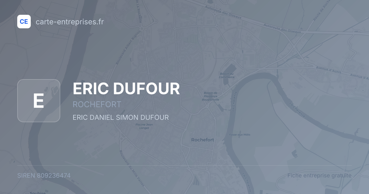 ERIC DUFOUR — 809236474 — fiche entreprise
