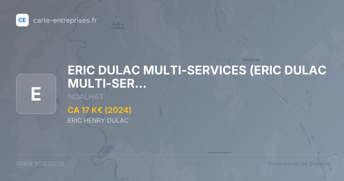 ERIC DULAC MULTI-SERVICES — 951830736 — fiche entreprise