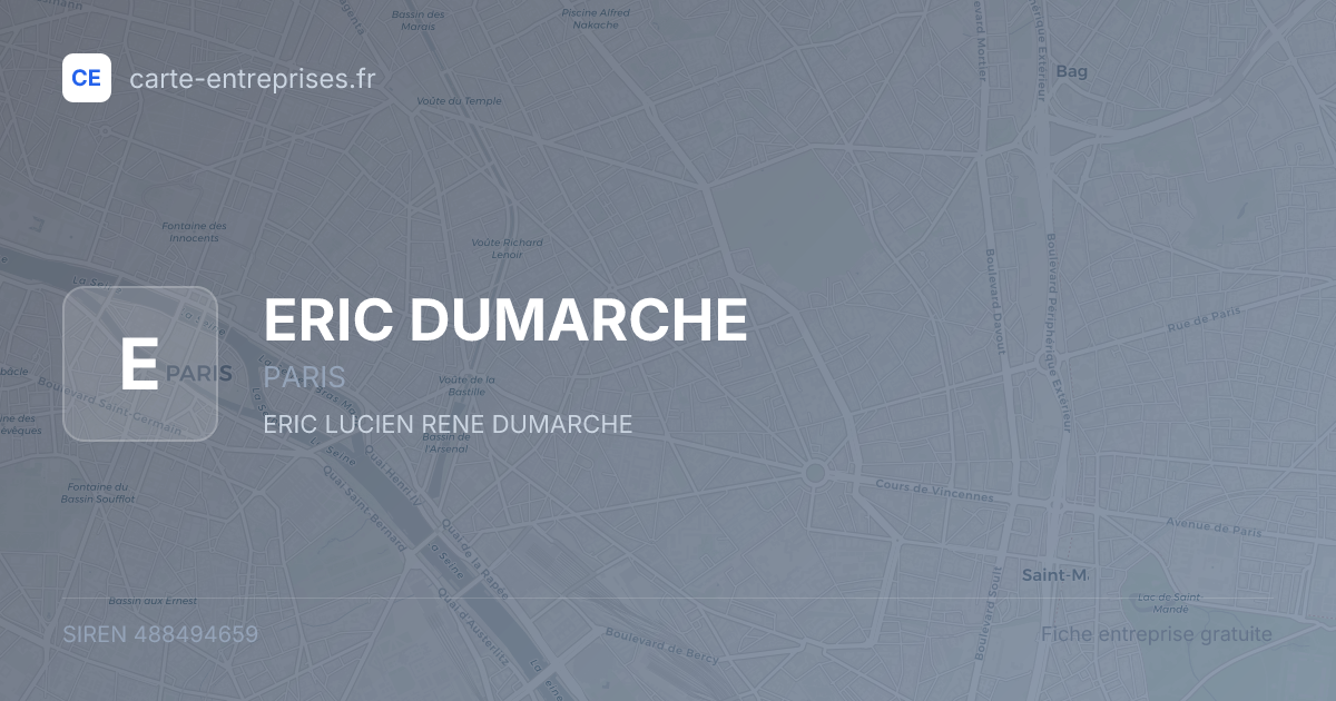 ERIC DUMARCHE — 488494659 — fiche entreprise