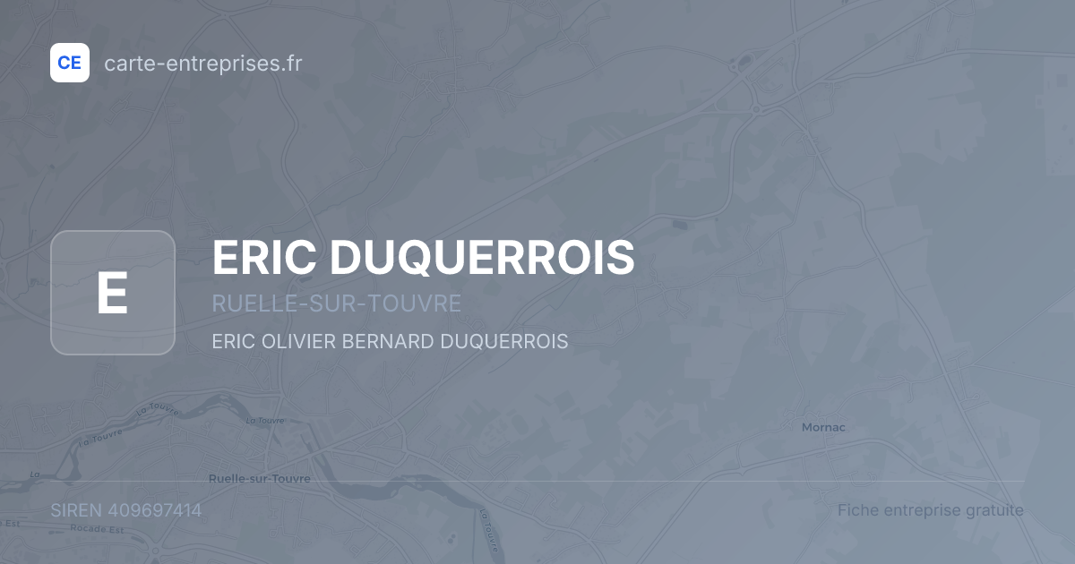 ERIC DUQUERROIS — 409697414 — fiche entreprise
