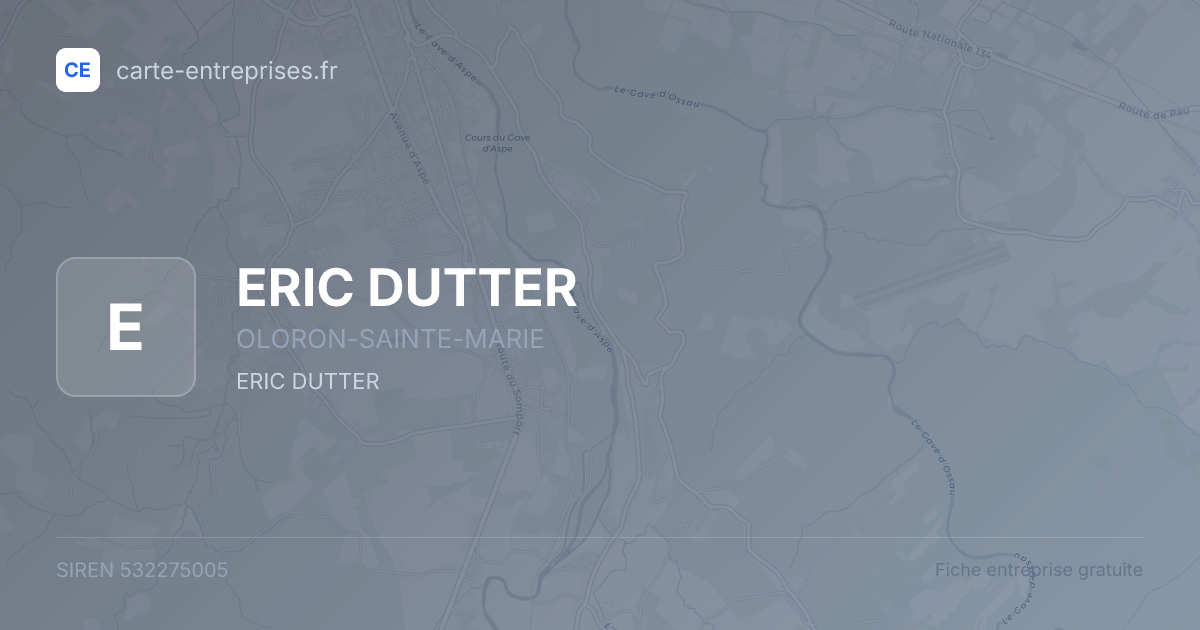 ERIC DUTTER — 532275005 — fiche entreprise