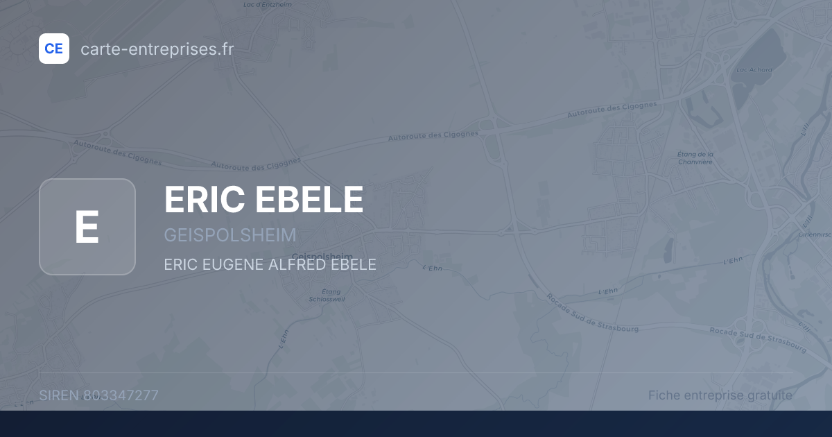 ERIC EBELE — 803347277 — fiche entreprise