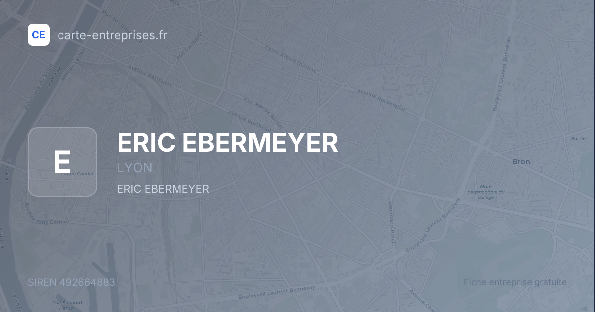 ERIC EBERMEYER — 492664883 — fiche entreprise
