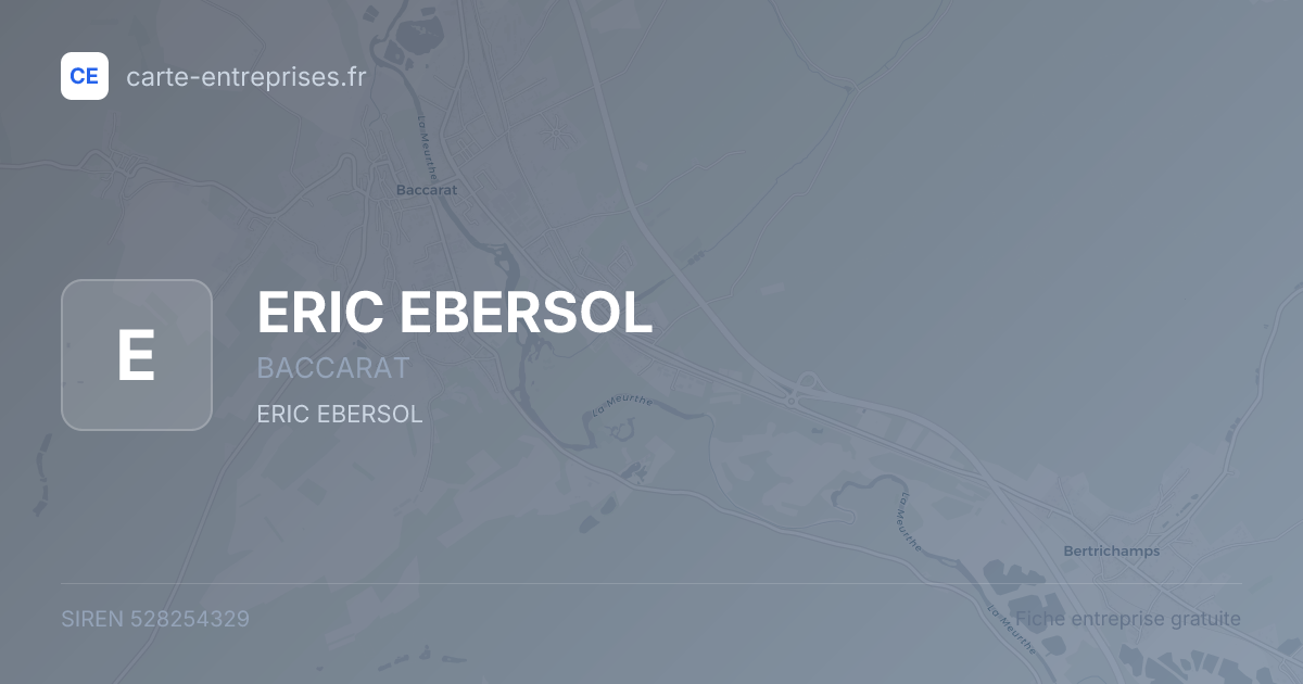 ERIC EBERSOL — 528254329 — fiche entreprise