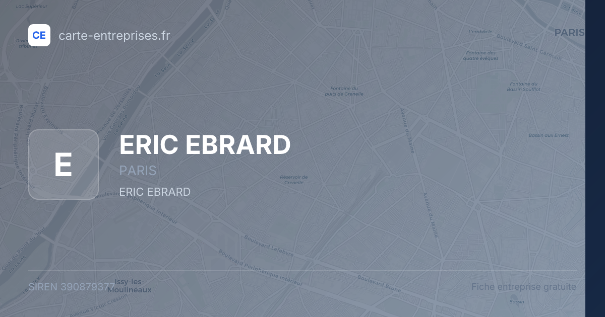 ERIC EBRARD — 390879377 — fiche entreprise