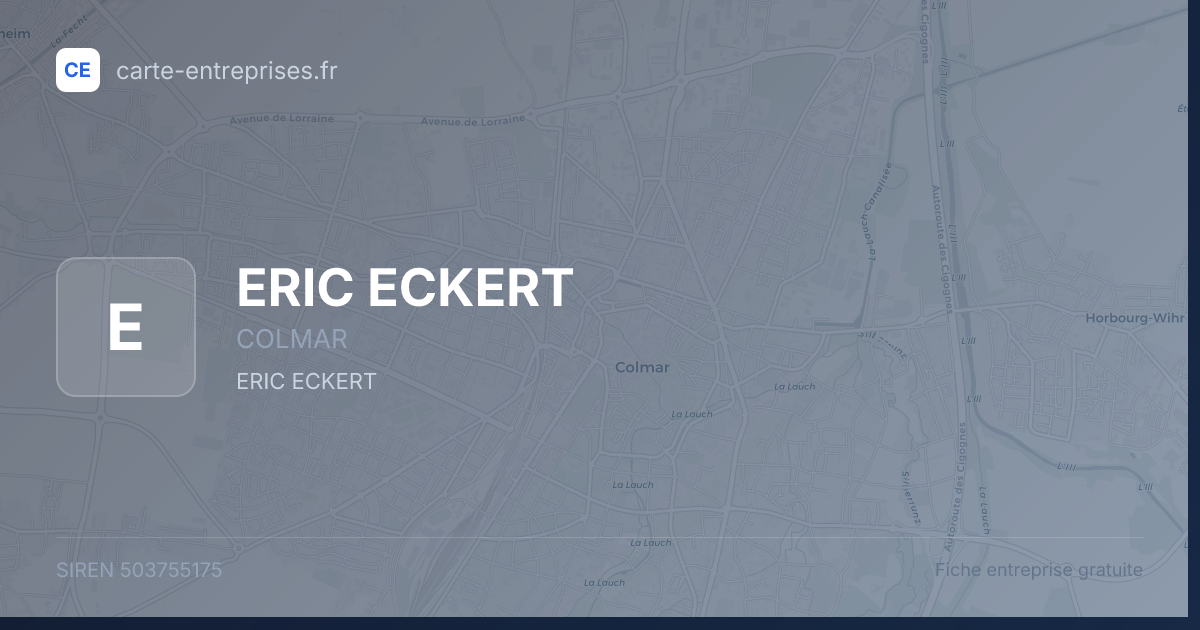 ERIC ECKERT — 503755175 — fiche entreprise