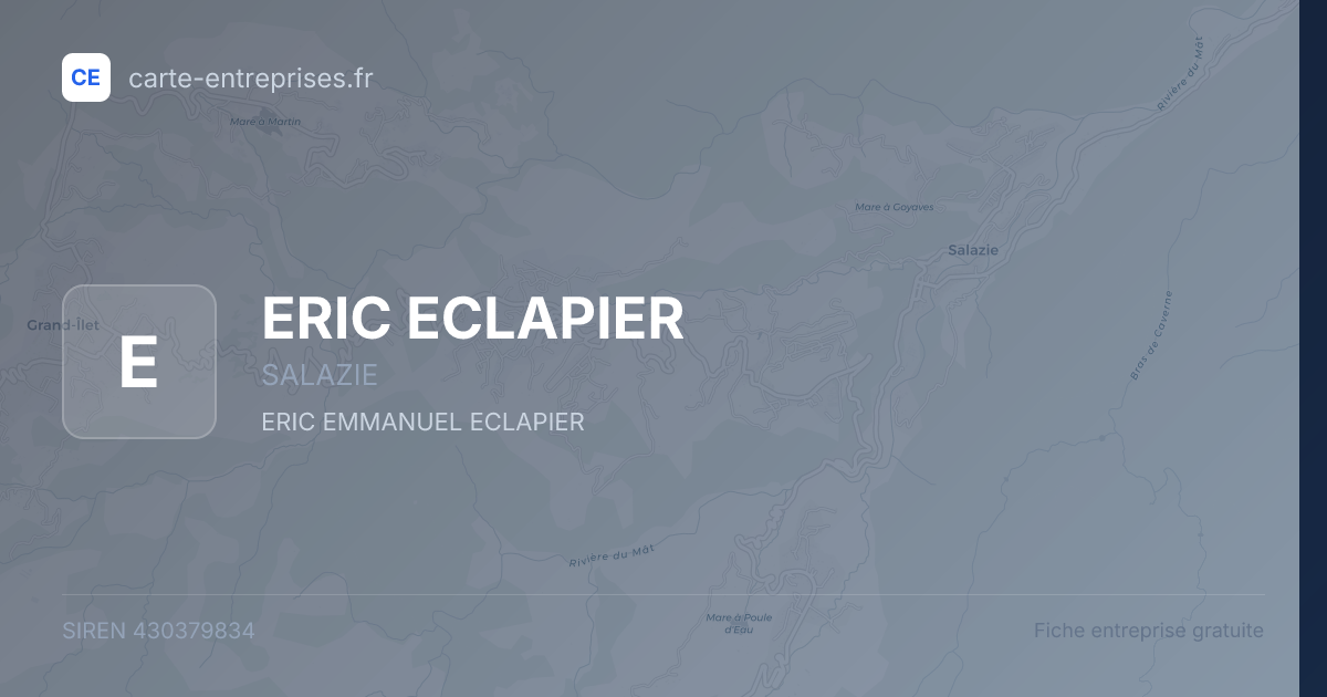 ERIC ECLAPIER — 430379834 — fiche entreprise