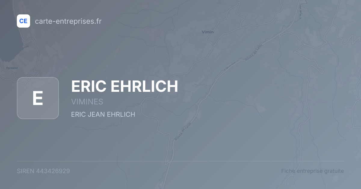 ERIC EHRLICH — 443426929 — fiche entreprise