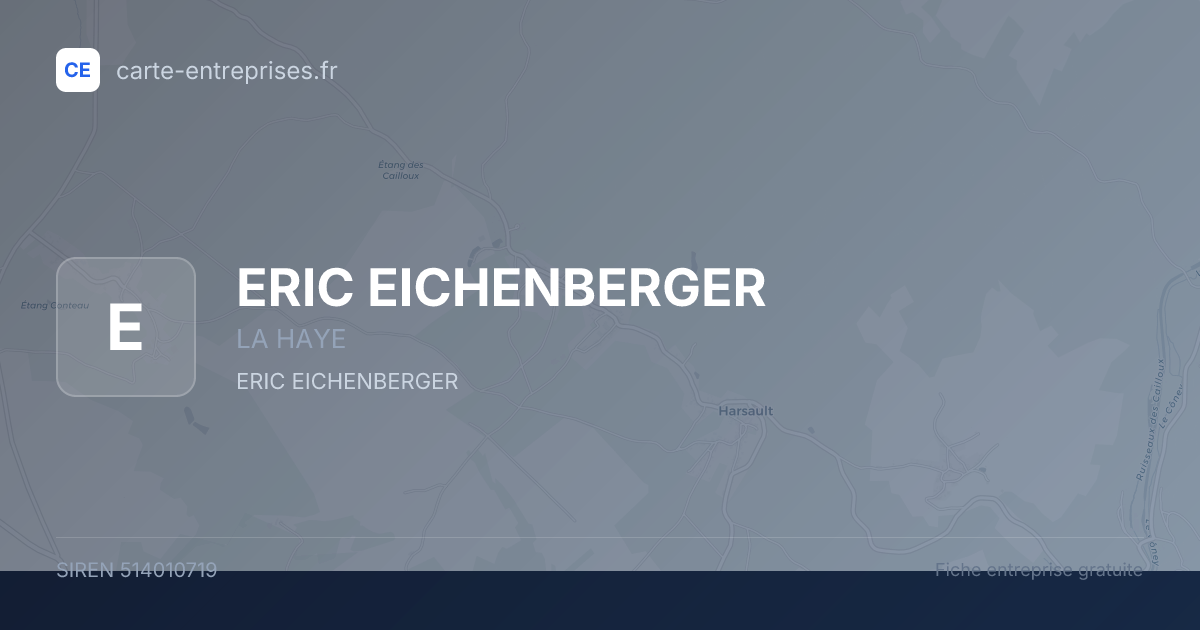 ERIC EICHENBERGER — 514010719 — fiche entreprise