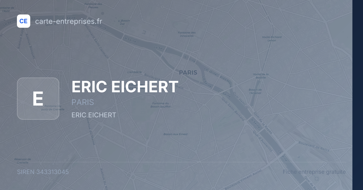 ERIC EICHERT — 343313045 — fiche entreprise