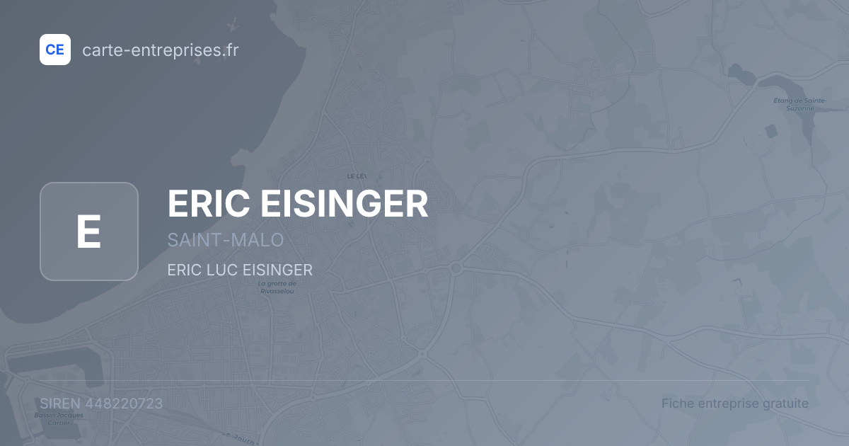 ERIC EISINGER — 448220723 — fiche entreprise