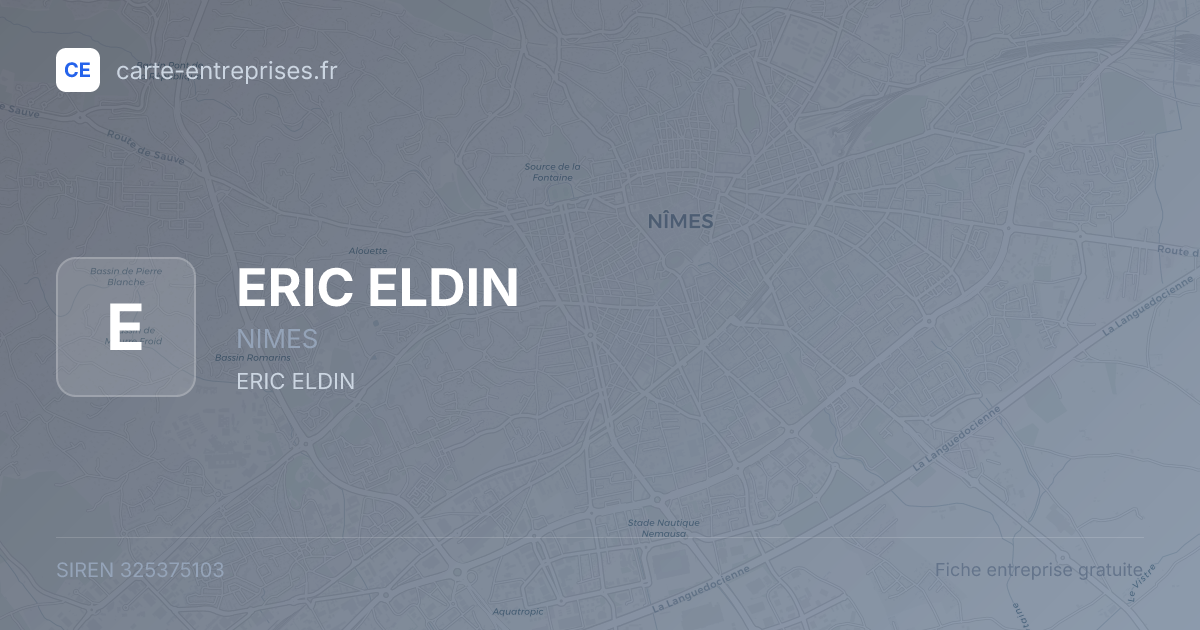ERIC ELDIN — 325375103 — fiche entreprise