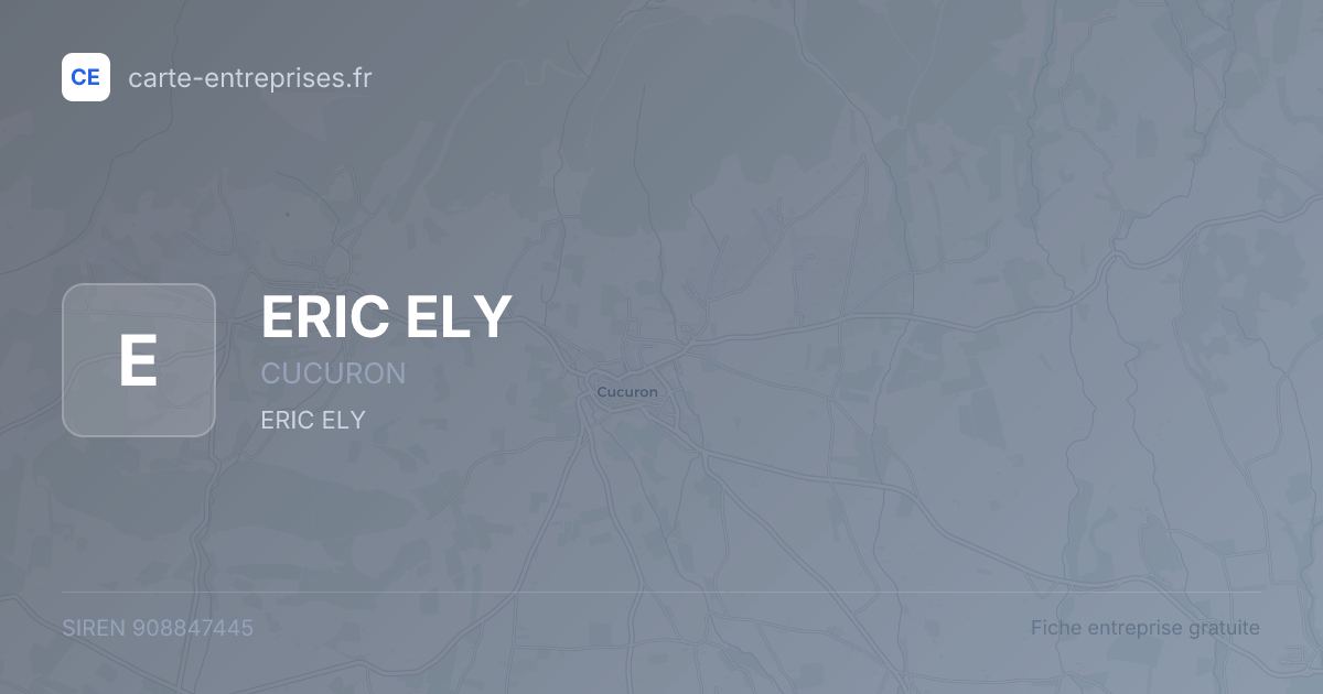 ERIC ELY — 908847445 — fiche entreprise