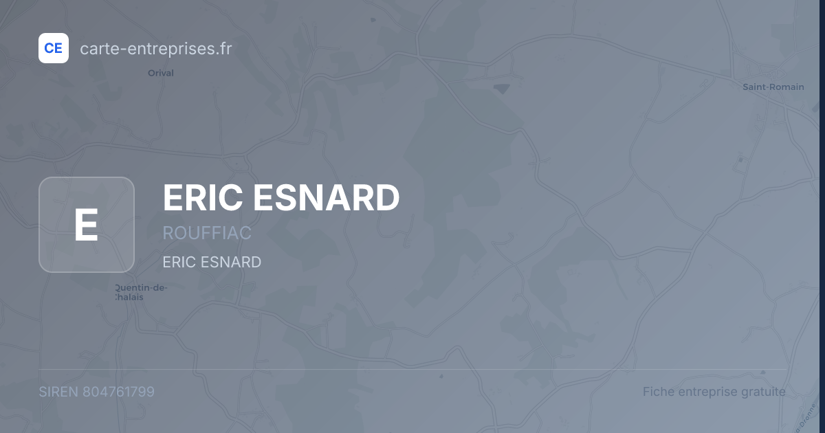 ERIC ESNARD — 804761799 — fiche entreprise
