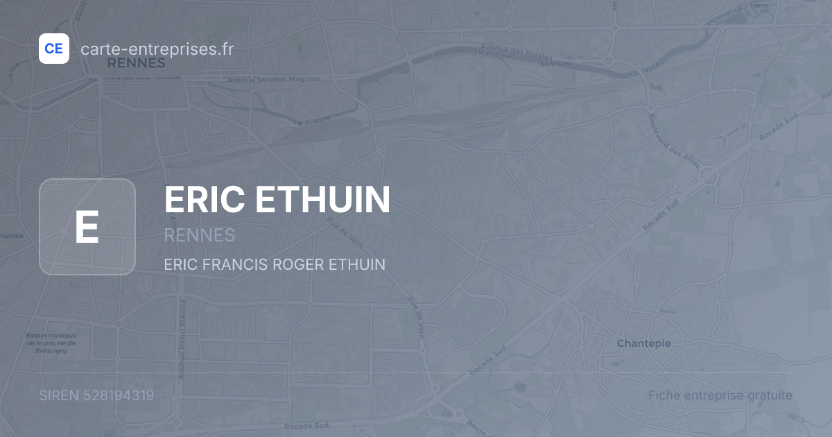 ERIC ETHUIN — 528194319 — fiche entreprise