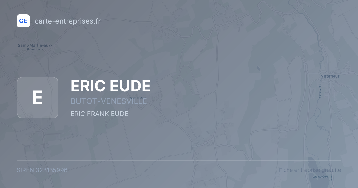 ERIC EUDE — 323135996 — fiche entreprise