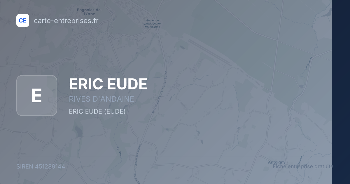 ERIC EUDE — 451289144 — fiche entreprise