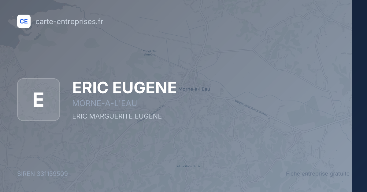 ERIC EUGENE — 331159509 — fiche entreprise